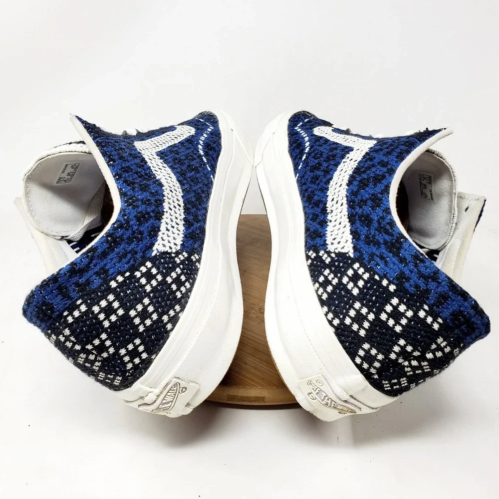 Vans Premium Old Skool Knit 36 Shoes Mens 13 Blue Lace Up Skate Sneaker